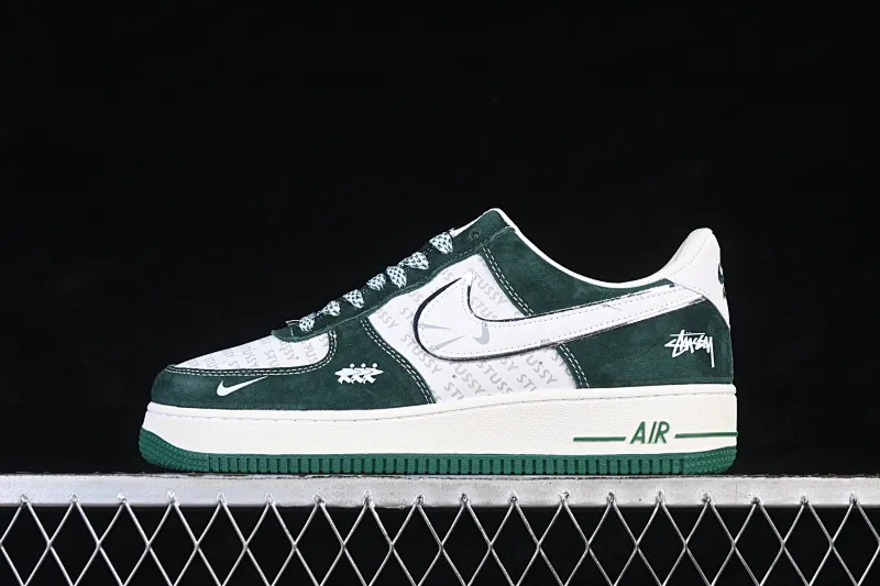 All categories Nk Air Force 1 Air Force series Nk Air Force 1 Low Air Force low-top Nike Air Force 1'07 Low Stussy co-branded dark green Air Force 1 low-top casual sneakers SY1388-023